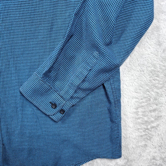 L.L.Bean Shirt Mens XL Blue Check Traditional Fit Long Sleeve Button Down Cotton - Picture 4 of 10